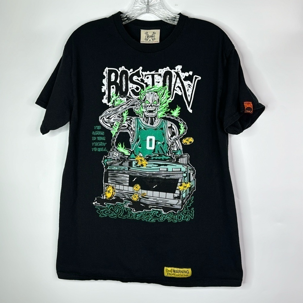 Brand X Boston Graphic Black Tshirt Medium